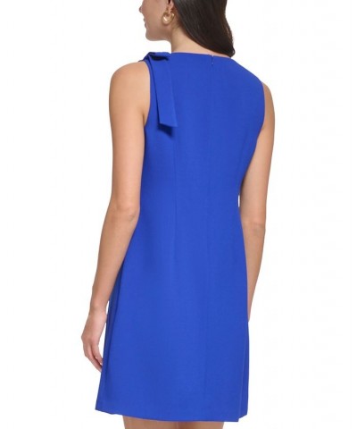 Petite Bow-Trimmed Sleeveless Crepe Dress Cob $64.86 Dresses