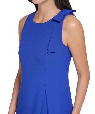 Petite Bow-Trimmed Sleeveless Crepe Dress Cob $64.86 Dresses