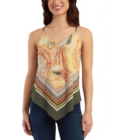 Juniors' Printed V-Hem Top Pat F $26.95 Tops