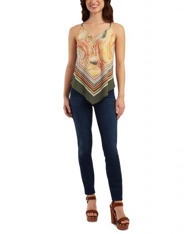 Juniors' Printed V-Hem Top Pat F $26.95 Tops