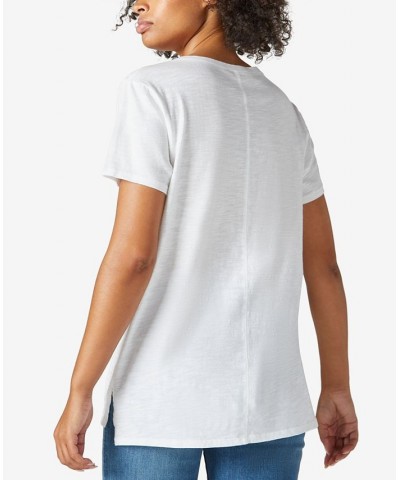 Women's Cotton V-Neck Tee Asphalt $14.71 Tops