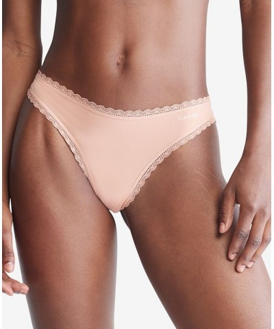 Women's Lace-Trim Thong Underwear QD3705 Gentle $10.83 Panty