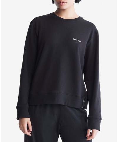 Women's Modern Lounge Sweatshirt QS6870 Black $19.19 Sweatshirts