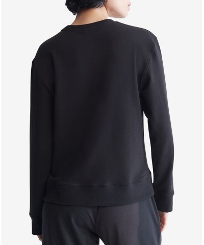 Women's Modern Lounge Sweatshirt QS6870 Black $19.19 Sweatshirts