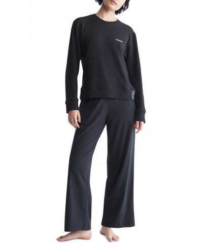 Women's Modern Lounge Sweatshirt QS6870 Black $19.19 Sweatshirts