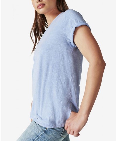 Women's Cotton V-Neck Tee Bright White $14.71 Tops