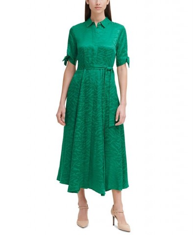 Jacquard Maxi Shirtdress Meadow $49.17 Dresses