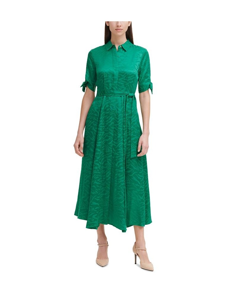 Jacquard Maxi Shirtdress Meadow $49.17 Dresses