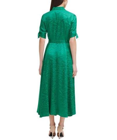 Jacquard Maxi Shirtdress Meadow $49.17 Dresses