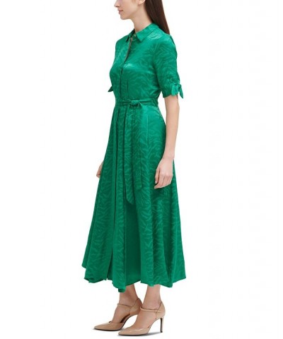 Jacquard Maxi Shirtdress Meadow $49.17 Dresses