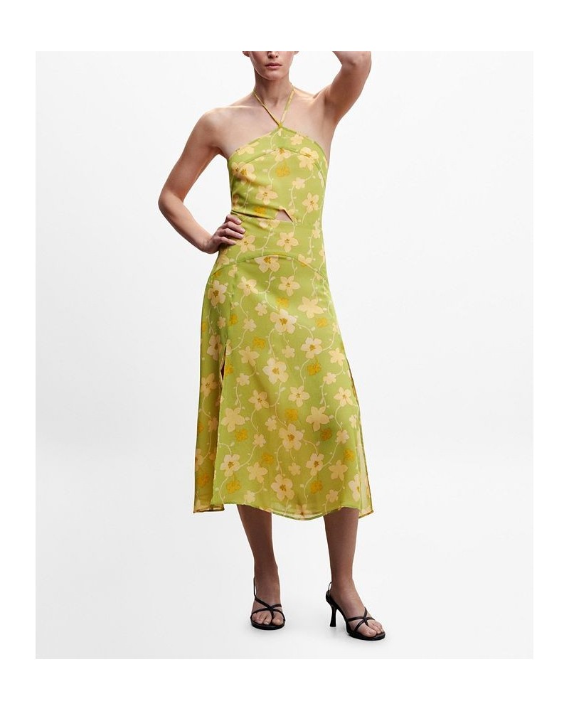 Women's Flower Print Dress Green $46.80 Dresses