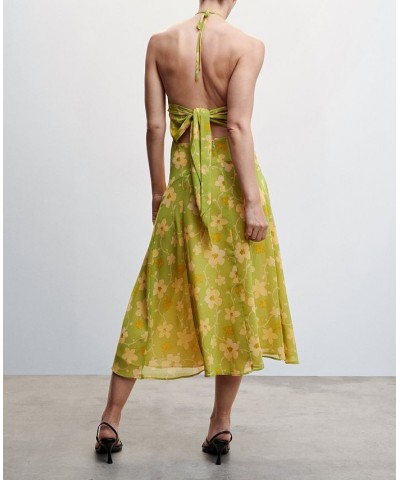 Women's Flower Print Dress Green $46.80 Dresses