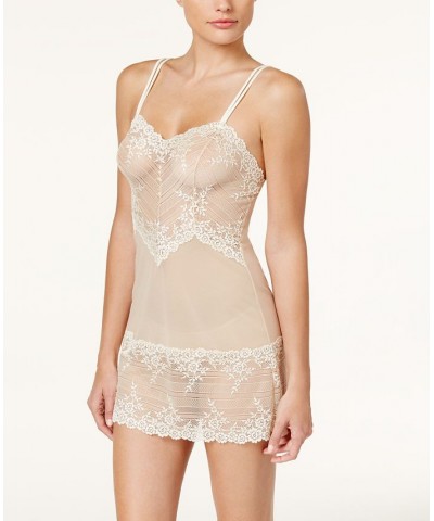 Embrace Lace Sheer Chemise Lingerie Nightgown 814191 Naturally Nude/ Ivory $31.20 Lingerie