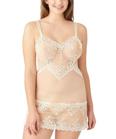 Embrace Lace Sheer Chemise Lingerie Nightgown 814191 Naturally Nude/ Ivory $31.20 Lingerie