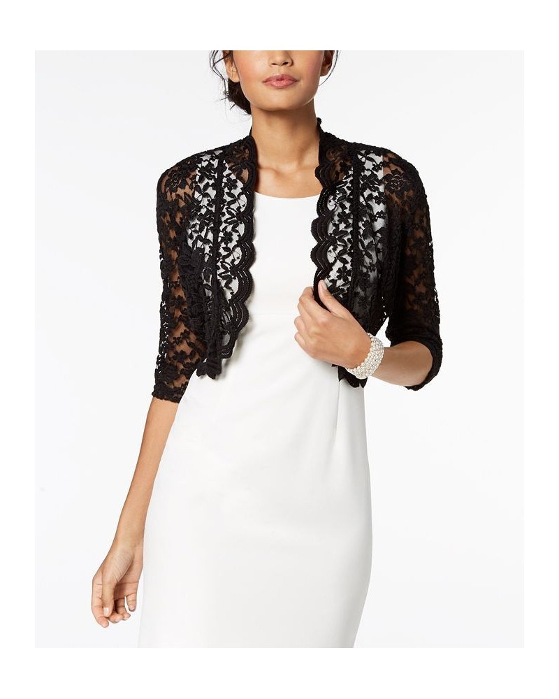 Scalloped Lace Shrug Black $24.01 Jackets