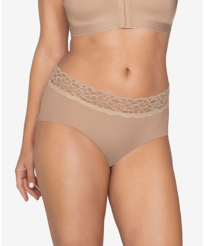 Ultra Light Lace Trim Hipster Panty Tan/Beige $13.72 Panty