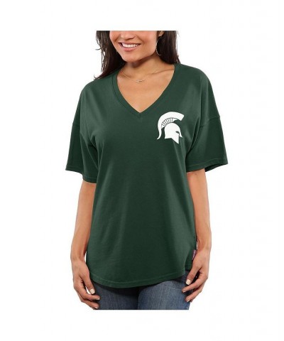 Women's Green Michigan State Spartans Oversized T-shirt Green $34.30 Tops