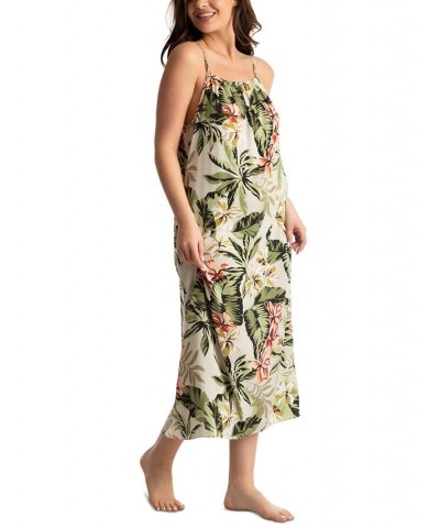 Women's Maren Printed Satin Sleeveless Gown Taupe $21.42 Sleepwear