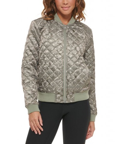 Diamond Quilted Bomber Jacket Ivr Skycap $37.80 Jackets