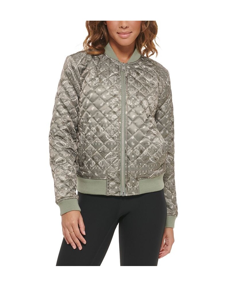 Diamond Quilted Bomber Jacket Ivr Skycap $37.80 Jackets