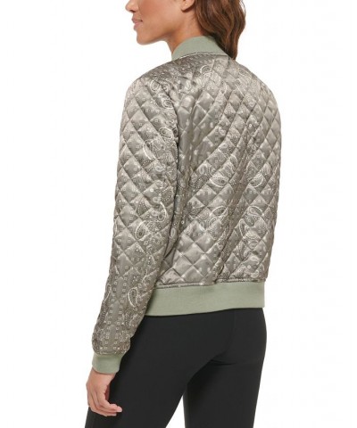 Diamond Quilted Bomber Jacket Ivr Skycap $37.80 Jackets