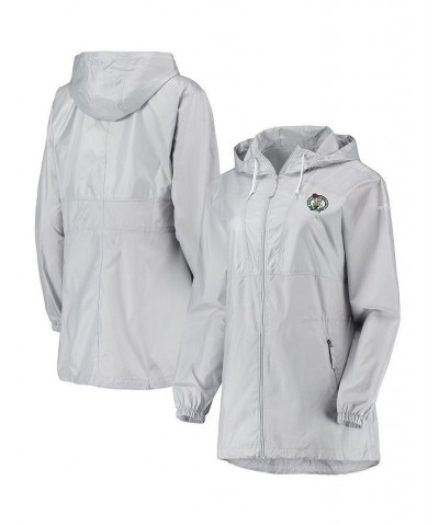 Women's Gray Boston Celtics Flashback Full-Zip Jacket Gray $40.80 Jackets