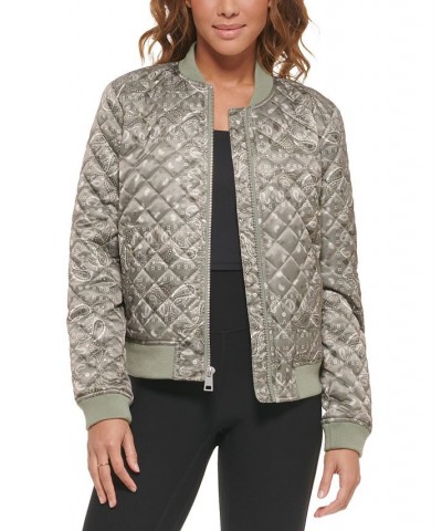 Diamond Quilted Bomber Jacket Ivr Skycap $37.80 Jackets