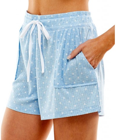 2-Pack Yummy Super Soft Slant-Pocket Sleep Shorts Tiny Hole Punch Delicate Blue/spacedye Vintage Indigo $12.47 Sleepwear