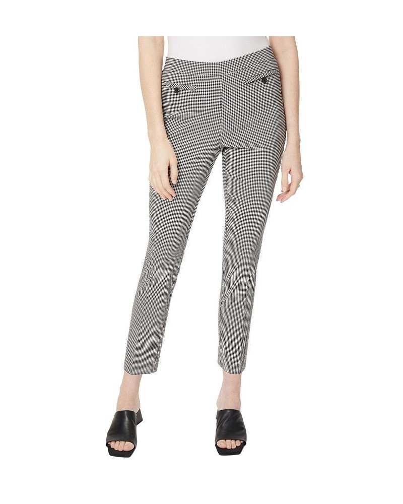 Women's Gingham Welt Pocket Pull On Pants Jones Black, NYC White $29.28 Pants