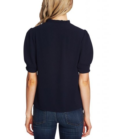 Ruffled V-Neck Tie Top Caviar $23.53 Tops