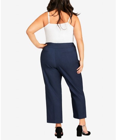 Plus Size Super Stretch Zip Pants with Petite Length Indigo $31.60 Pants