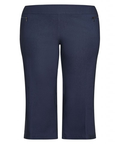 Plus Size Super Stretch Zip Pants with Petite Length Indigo $31.60 Pants