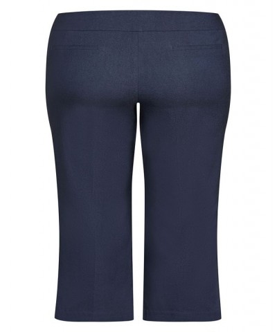 Plus Size Super Stretch Zip Pants with Petite Length Indigo $31.60 Pants