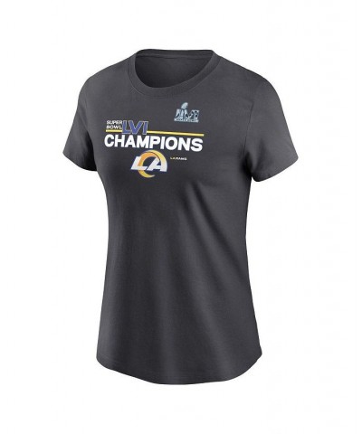 Women's Anthracite Los Angeles Rams Super Bowl LVI Champions Roster T-shirt Anthracite $23.92 Tops