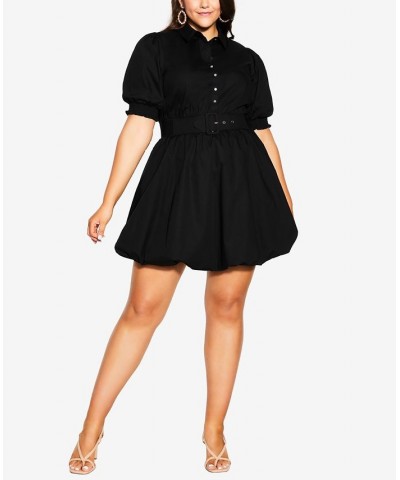 Trendy Plus Size Emily Dress Black $49.02 Dresses