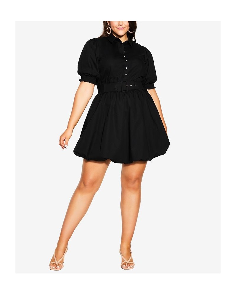 Trendy Plus Size Emily Dress Black $49.02 Dresses