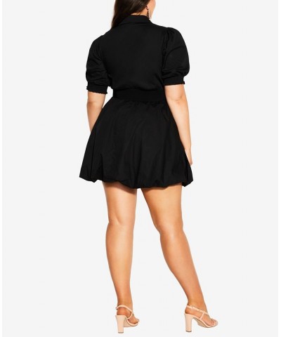 Trendy Plus Size Emily Dress Black $49.02 Dresses