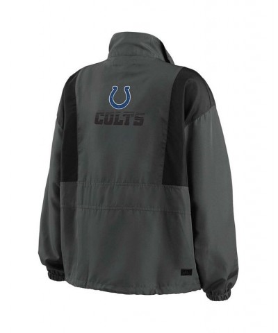 Women's Charcoal Indianapolis Colts Popover Packable Half-Zip Jacket Charcoal $33.00 Jackets