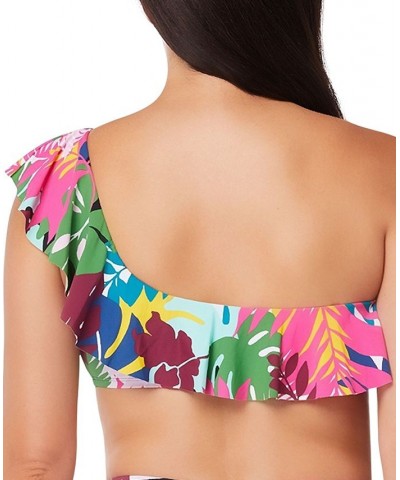 Ruffled Cropped Swim Top Multi $24.40 Swimsuits