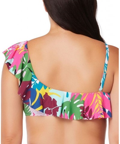 Ruffled Cropped Swim Top Multi $24.40 Swimsuits