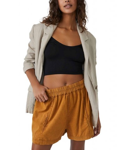 Women's Get Free Poplin Pull-On Shorts Brown $36.72 Shorts