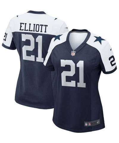 Women's Ezekiel Elliott Navy Dallas Cowboys Alternate Game Team Jersey Navy $53.20 Jersey