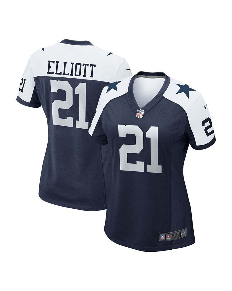 Women's Ezekiel Elliott Navy Dallas Cowboys Alternate Game Team Jersey Navy $53.20 Jersey