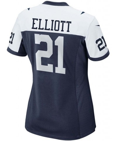 Women's Ezekiel Elliott Navy Dallas Cowboys Alternate Game Team Jersey Navy $53.20 Jersey