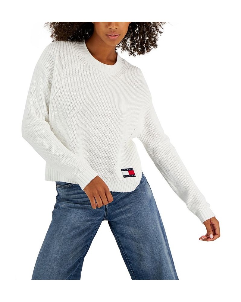 Women's Crewneck Sweater Ivory/Cream $24.67 Sweaters