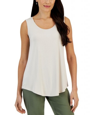 Scoop Neck Tank Top Pebble $10.49 Tops