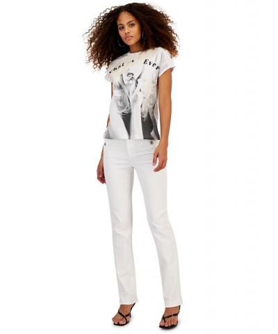 Women's Eco-Friendly Organic Cotton Carmen T-Shirt Pure White $29.16 Tops