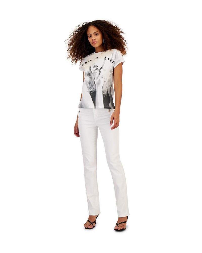 Women's Eco-Friendly Organic Cotton Carmen T-Shirt Pure White $29.16 Tops