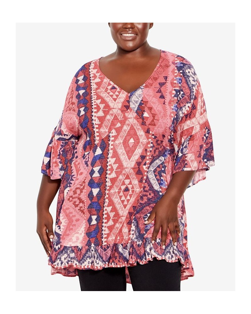 Plus Size Harper Print Tunic Top Bandana $27.06 Tops