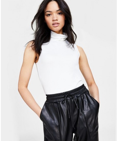 Faux-Leather Straight-Leg Ankle Pants Black $32.06 Pants